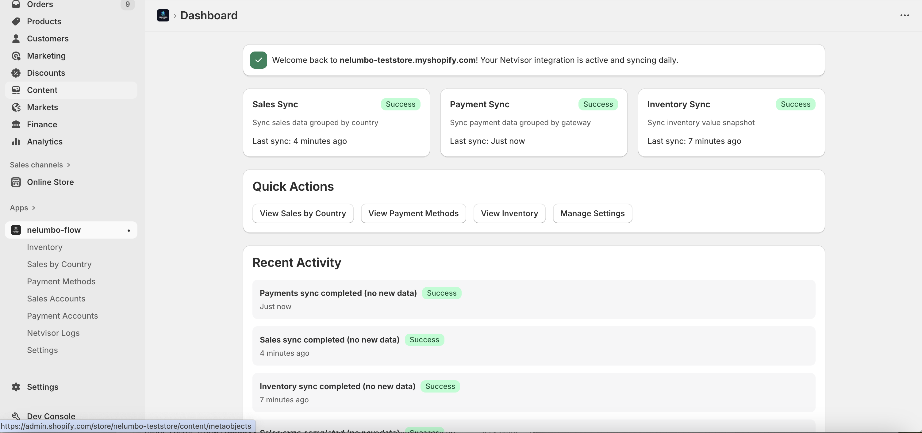 Nelumbo Flow Dashboard
